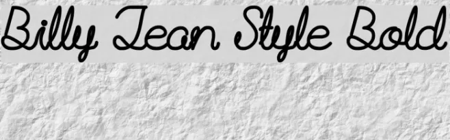 Billy Jean Style Bold Example 3