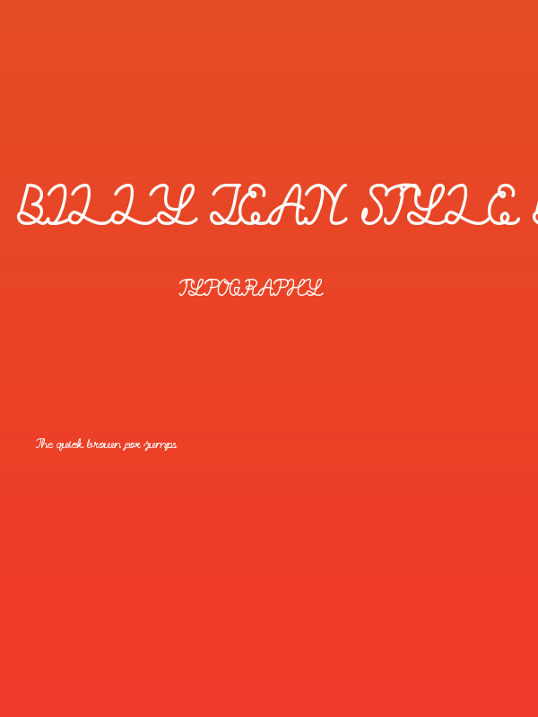 Billy Jean Style Bold Poster