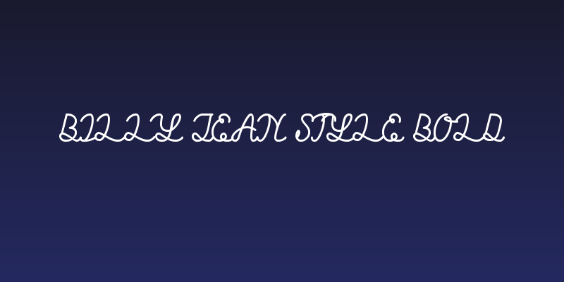 Billy Jean Style Bold Social Header