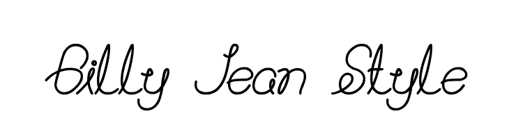 Billy Jean Style Font