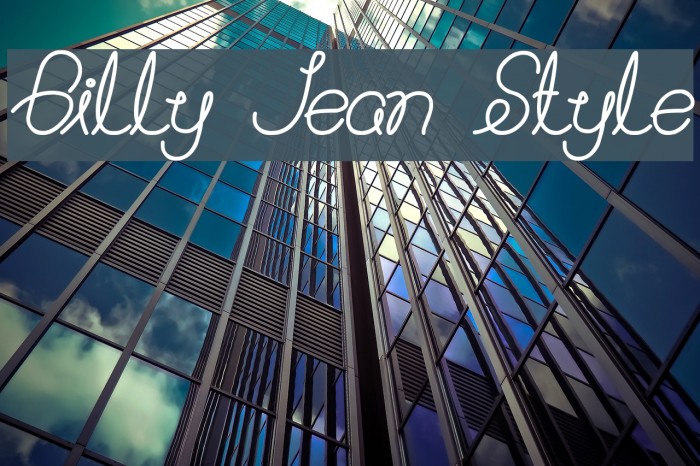 Billy Jean Style Font examples