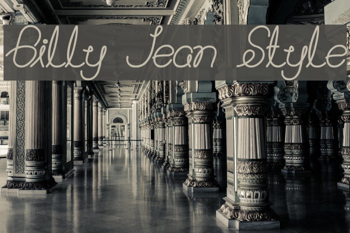 Billy Jean Style Font examples
