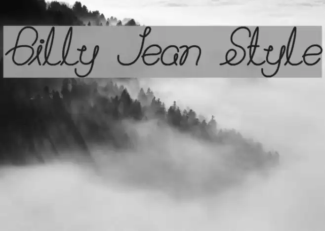 Billy Jean Style Font examples