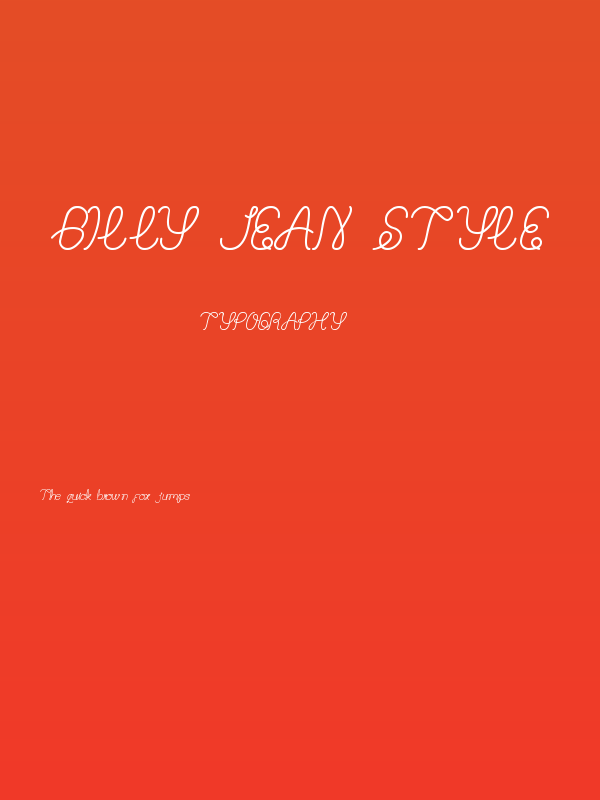 Billy Jean Style Poster