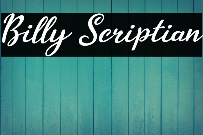 Billy Scriptian Font examples