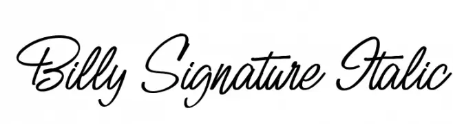 Billy Signature Italic  Free Fonts Download