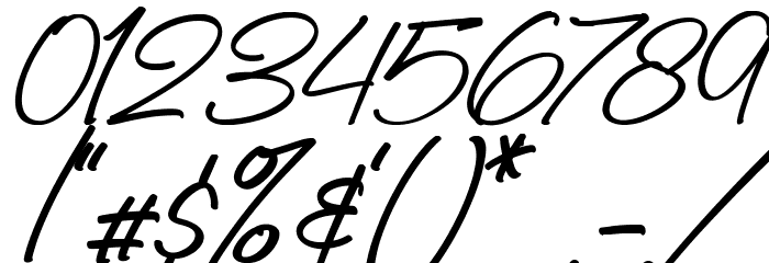 Billy Signature Italic フォント その他の文字
