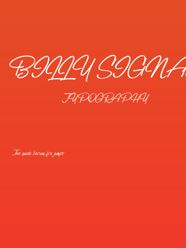 Billy Signature Italic Poster