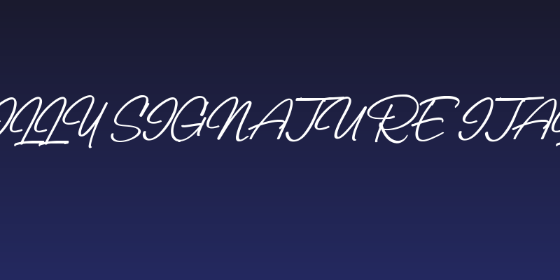 Billy Signature Italic Social Header