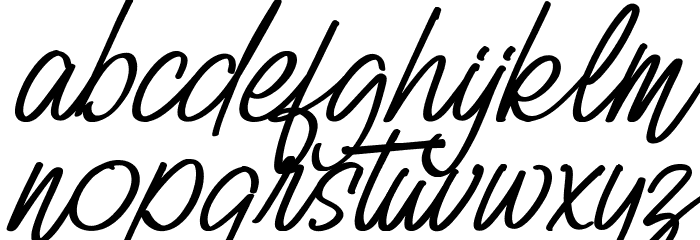 Billy Signature Italic フォント 小文字