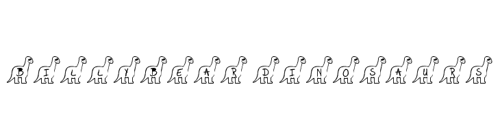 BillyBear Dinosaurs Font
