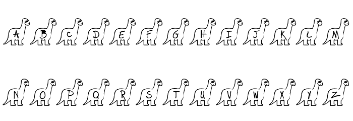 BillyBear Dinosaurs Шрифта строчной