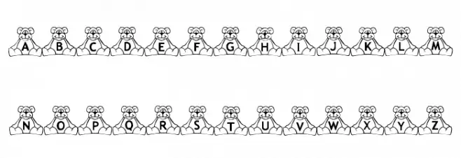 BillyBear TeddyBear Font UPPERCASE