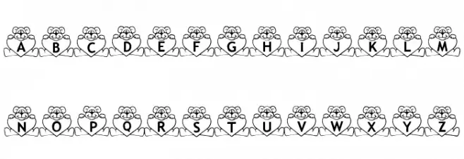 BillyBears LoveNotes Schriftart Groß