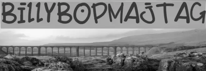 BillyBop_maj_tag Font examples