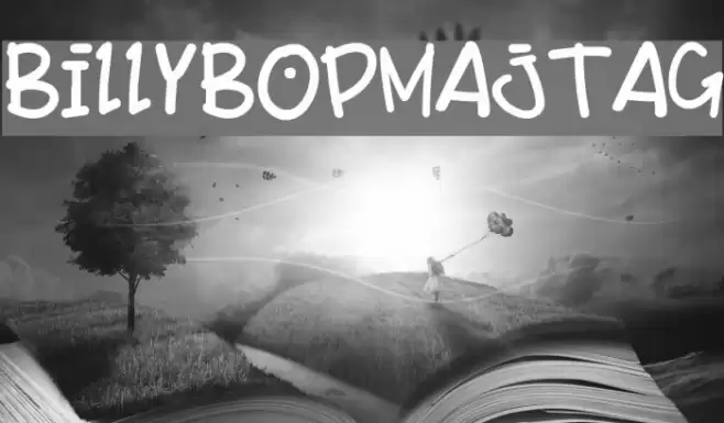 BillyBop_maj_tag Font examples