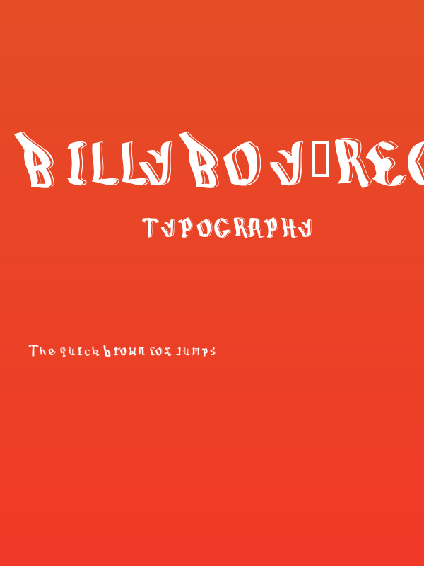 BillyBoy-Regular Poster