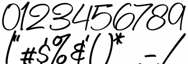BillySignature Font OTHER CHARS