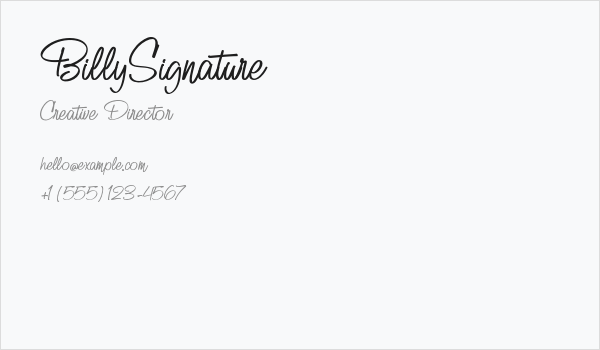 BillySignature Business Card