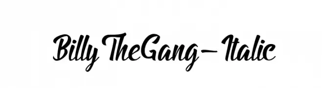 BillyTheGang-Italic  Frei Schriftart Herunterladen