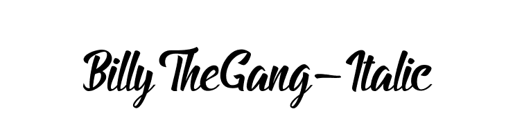 BillyTheGang-Italic  Free Fonts Download