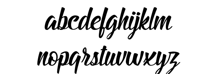 BillyTheGang-Italic Font LOWERCASE