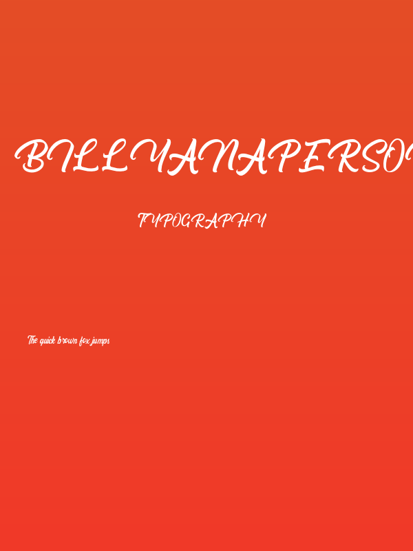 BillyanaPersonalUseOnly Poster