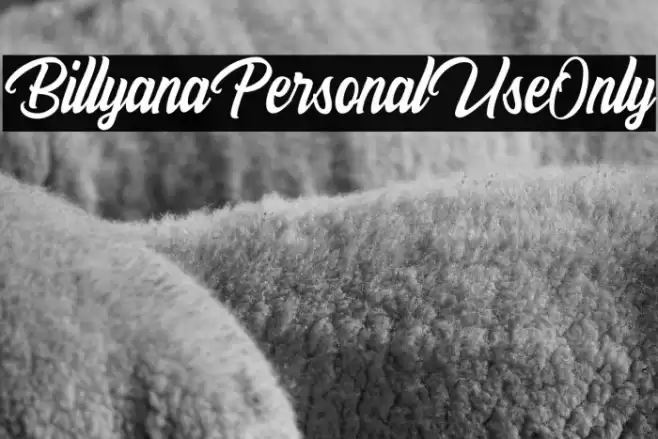 BillyanaPersonalUseOnly Fuentes examples