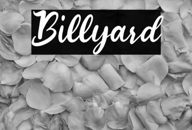 Billyard Font examples