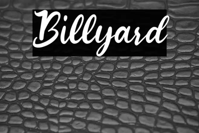 Billyard Font examples