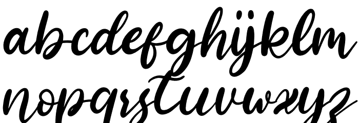 Billyard Font LOWERCASE