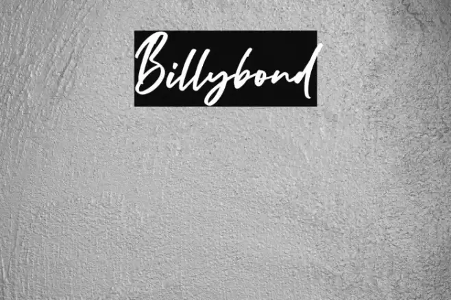 Billybond Font examples