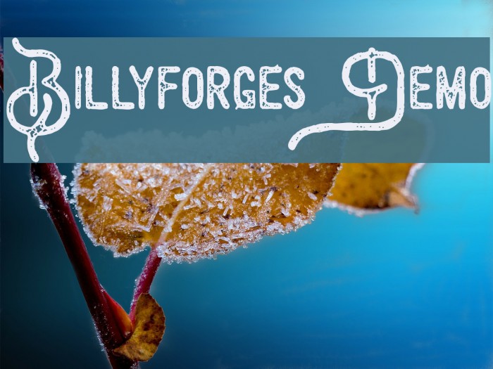 Billyforges Demo फ़ॉन्ट examples