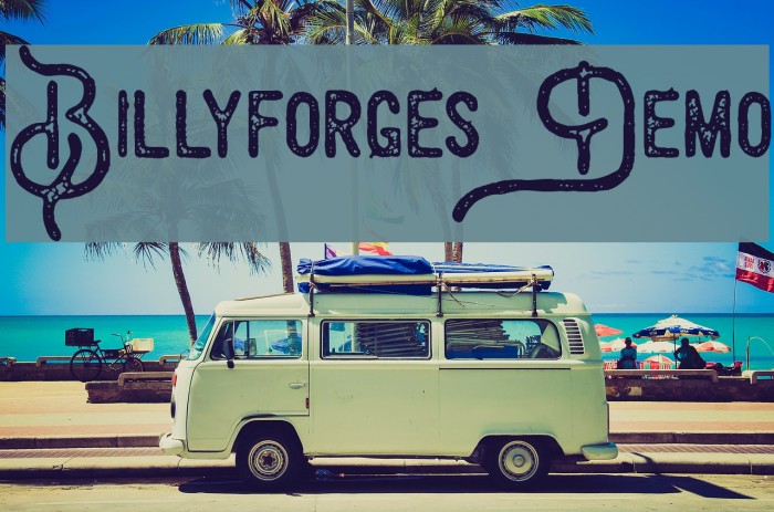 Billyforges Demo फ़ॉन्ट examples
