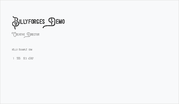 Billyforges Demo Business Card