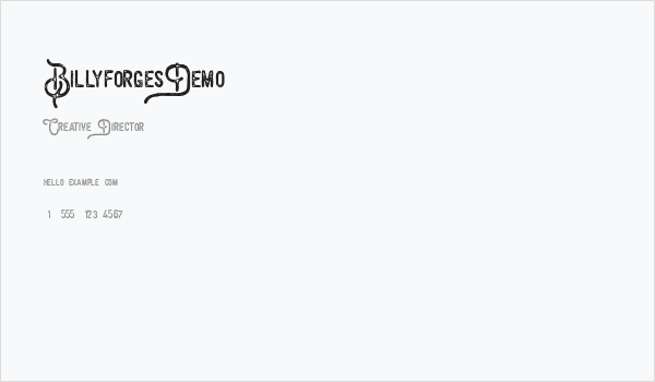 BillyforgesDemo Business Card