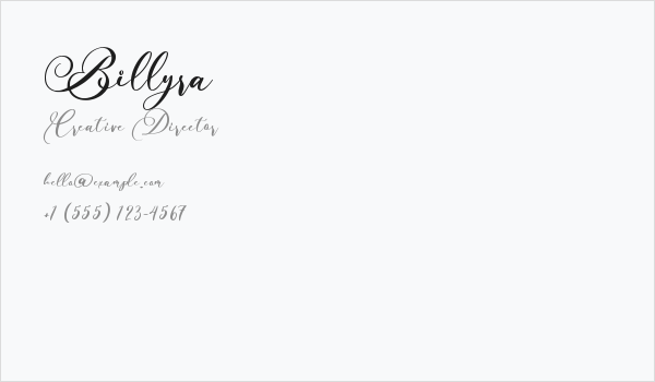 Billyra Business Card