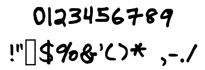 Billy's Hand Medium Font OTHER CHARS