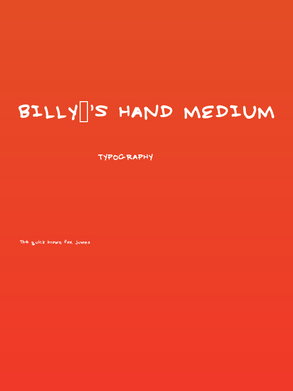Billy's Hand Medium Poster