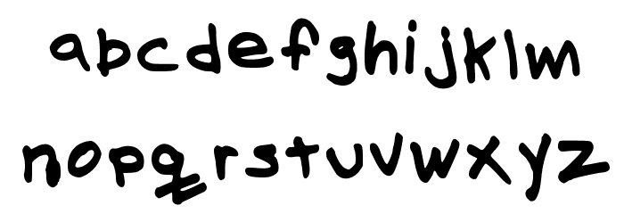 Billy's Hand Medium Font LOWERCASE