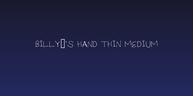 Billy's Hand Thin Medium Social Header
