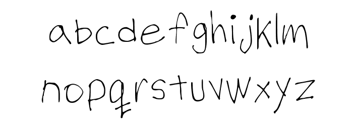 Billy's Hand Thin Medium Font LOWERCASE