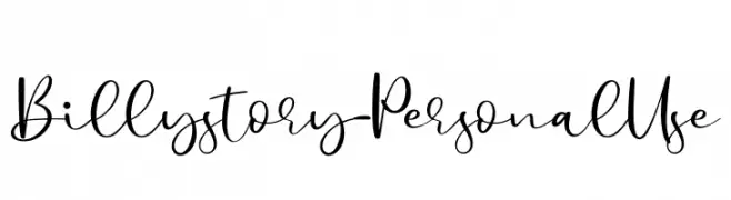 Billystory - Personal Use  Descarca Fonturi Gratis