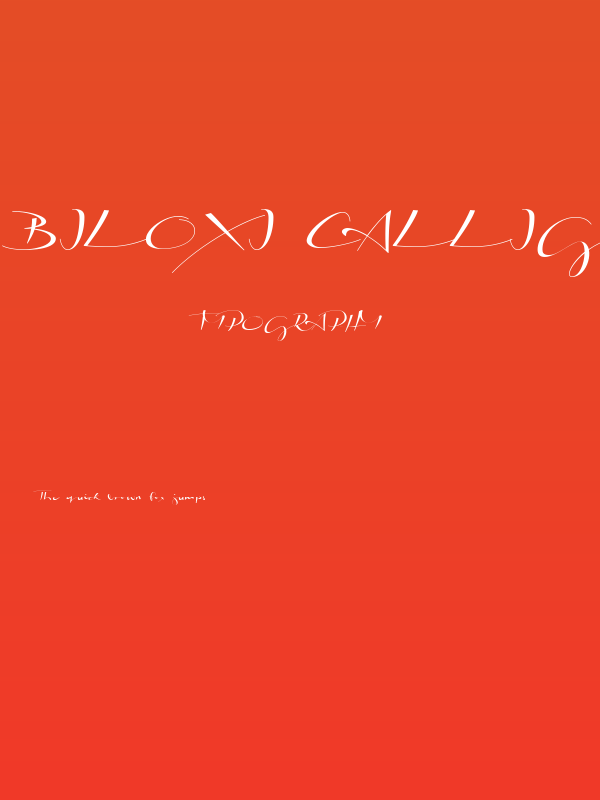 Biloxi Calligraphy Demo Poster