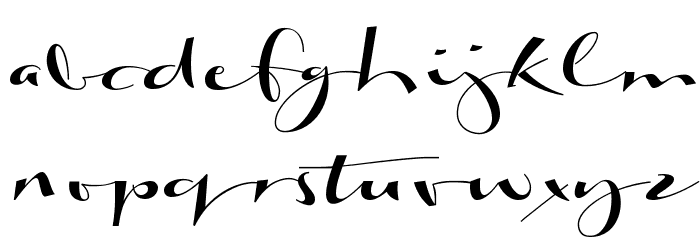 Biloxi Calligraphy Demo Font LOWERCASE