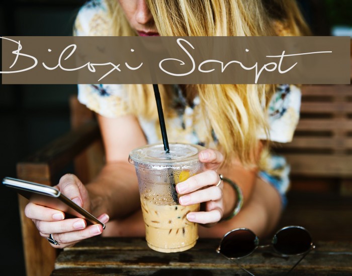 Biloxi Script Font examples
