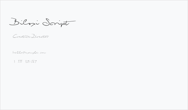 Biloxi Script Business Card