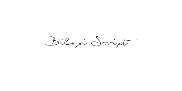 Biloxi Script Logo