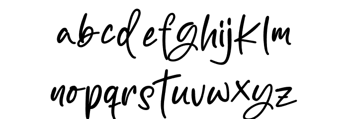 Bilya Signature Font LOWERCASE