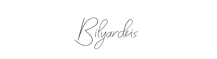 Bilyardeis Font